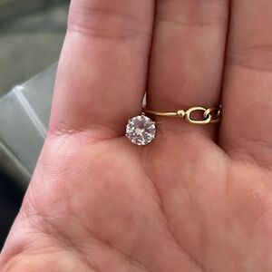 Gold Magnetic Diamond Earring